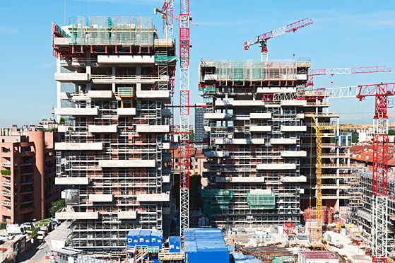 travaux-chantier-tour-bosco-verticale-milan travaux chantier tour bosco verticale milan Stefano Boeri imagine des tours végétales pour Milan : livraison en 2013