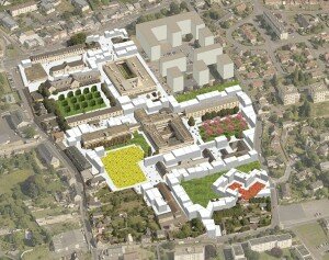 Trois visions pour un grand projet urbain à Caen caen projet reamenagement urbain presquile mvrdv 300x237 Trois visions pour un grand projet urbain à Caen