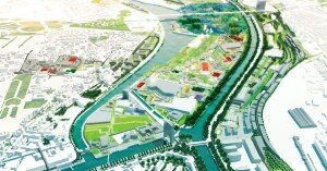 Trois visions pour un grand projet urbain à Caen restructuration caen presqu ile projet urbain agence architecture mvrdv 300x157 Trois visions pour un grand projet urbain à Caen