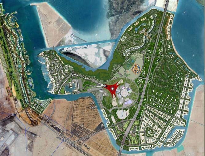 abu-dhabi-ferrari-world-plan-masse abu dhabi ferrari world plan masse Parc FERRARI : le plus grand des parcs couverts à ABU DHABI