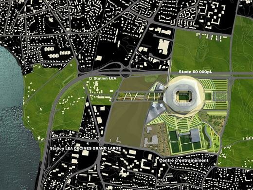 decines ol land stade euro Le projet du stade des Lumières à Lyon avance ! Objectif : Euro 2016