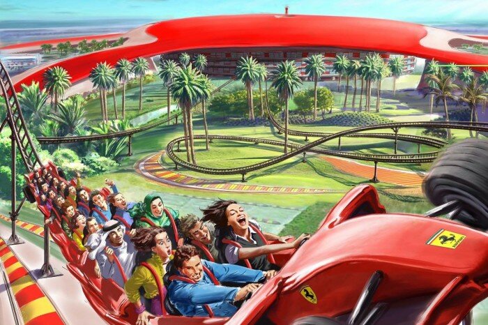 montagnes-russes-abu-dhabi-ferrari-world montagnes russes abu dhabi ferrari world 700x466 Parc FERRARI : le plus grand des parcs couverts à ABU DHABI
