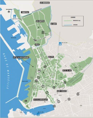 plan euroméditerranée port marseille 355x450 Euroméditerranée : Rénovation urbaine à Marseille