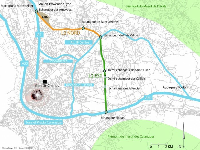 tracé L2 tracé L2 700x525 L2 Marseille : livraison prévue pour 2017