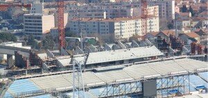 tribune ganay stade velodrome travaux 300x142 Actualités sur le chantier de rénovation et dagrandissement du Stade Vélodrome de Marseille