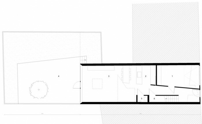 plan rdc maison etroite belgique architecture 700x431 plan rdc maison etroite belgique architecture