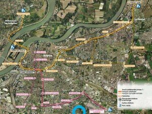 trace tramway avignon ligne 300x225 Bientôt un tramway à Avignon : quels tracés possibles ?