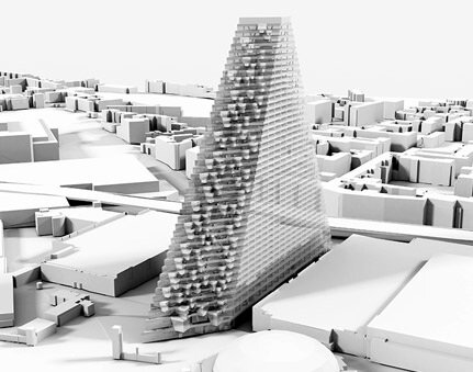 maquette tour triangle Enquête publique favorable pour la Tour Triangle à Paris : le projet en détails