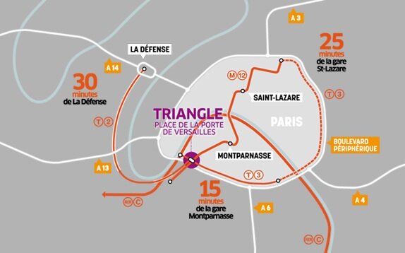 plan paris tour triangle Enquête publique favorable pour la Tour Triangle à Paris : le projet en détails
