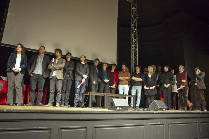 Les lauréats du Palmarès des jeunes urbanistes avec Cécile