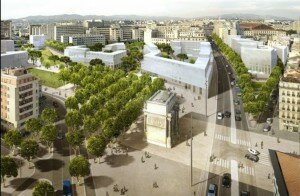 parc urbain porte aix marseille saint charles euromed 300x196 Un projet ambitieux pour le quartier Saint Charles à Marseille : un nouveau parc en centre ville