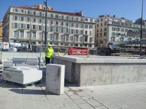 chantier metro vieux port 300x225 Actualité du chantier du Vieux Port à Marseille : lombrière de Norman Foster
