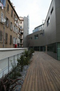 terrasse frac paca kuma 200x300 Exclusivité : Reportage photos au coeur chantier du FRAC PACA à Marseille