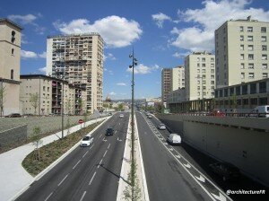 autoroute a7 marseille saint charles 300x224 Inauguration dune nouvelle entrée de ville apaisée à Marseille Saint Charles
