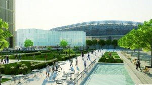 nice wilmotte ikea stade arena 300x168 Le nouvel éco quartier Saint Isidore à Nice à côté du nouveau stade Allianz Riviera