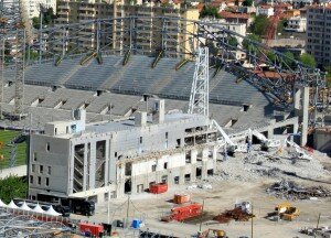 tribune jean bouin marseille 300x216 Suivez lintégralité du chantier du stade vélodrome à Marseille en direct