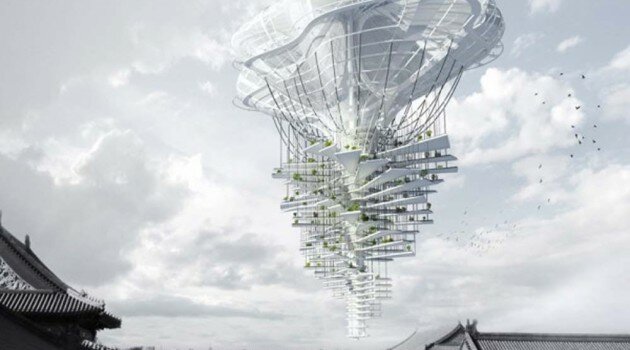 Light Park, Gratte-ciel flottant par Ting Xu & Yiming Chen