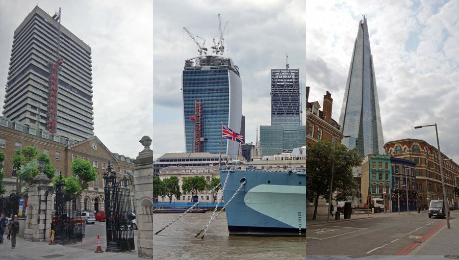 Guy?s Hospital, 20 Fenchurch Street et The Shard, trois tours de la skyline de Londres