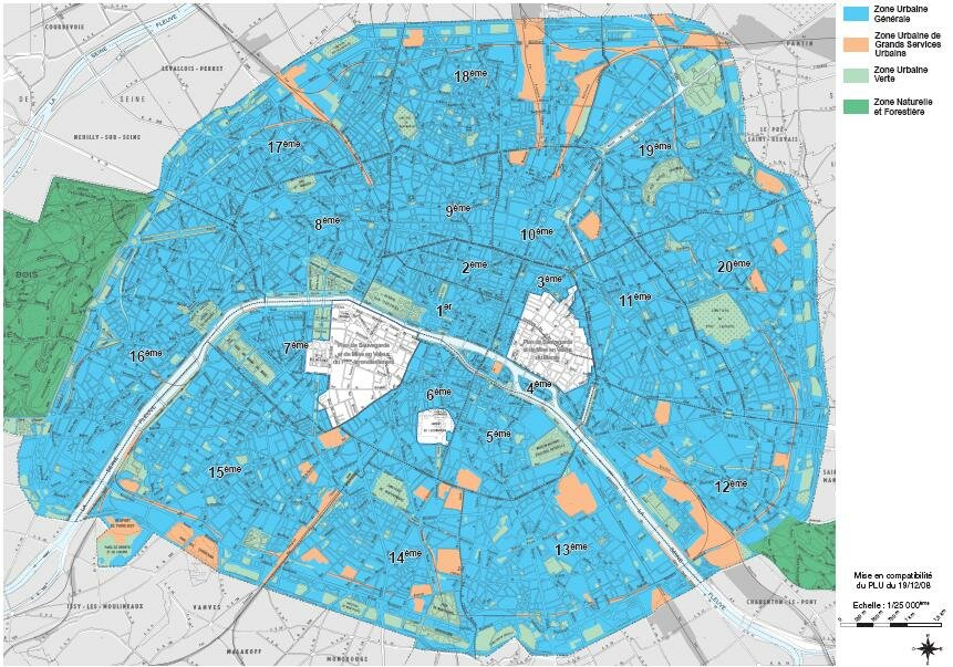 Plan de Zonage de Paris (PLU-2006)