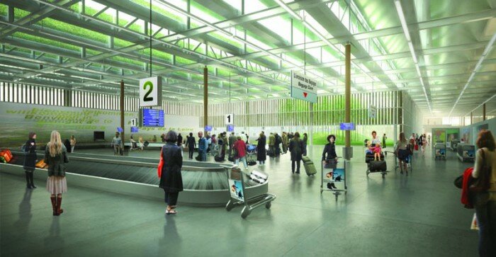 aeroport nantes interieur hall gate photo 700x363 Vinci réalise le nouvel aéroport de Nantes