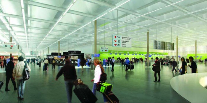 aeroport nantes interieur photo 700x350 Vinci réalise le nouvel aéroport de Nantes