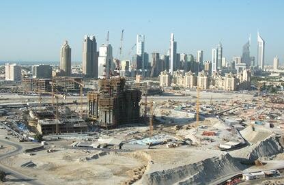 etape construction tour burj dubai 2005 La plus haute tour du monde: Burj Dubai 828 mètres