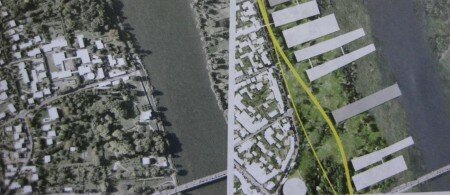 geipel grand paris pilotis rives seine 450x195 Architecte Finn Geipel : Le Grand Paris selon l Equipe LIN