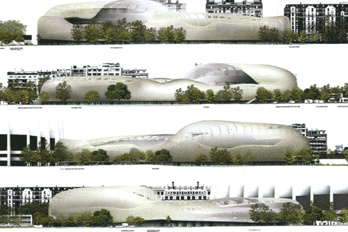 maquette stade jean bouin rudy ricciotti paris Le projet du stade Jean Bouin par larchitecte Rudy Ricciotti