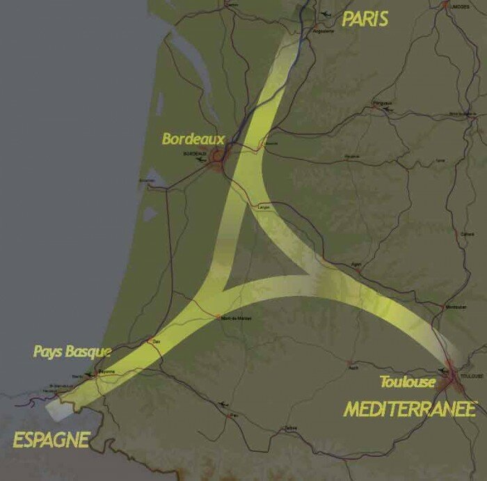 principe trace lgv atlantique 700x691 Paris Toulouse par TGV ; Le projet Sud Europe Atlantique avance...