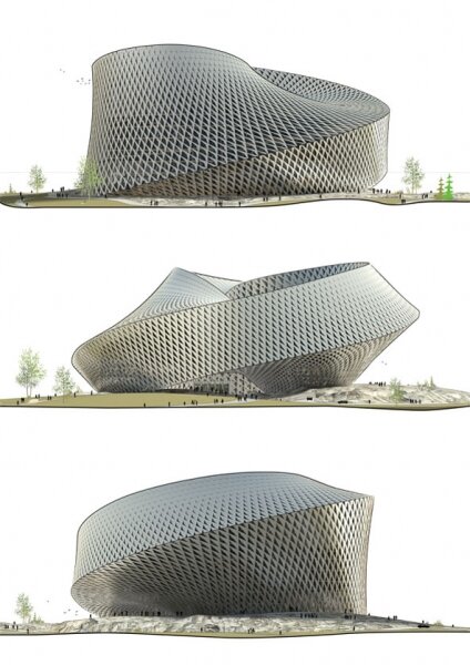 structure biblotheque nationale kazakhstan big La future Bibliothèque Nationale du Kazakhstan véritable tourbillon architectural