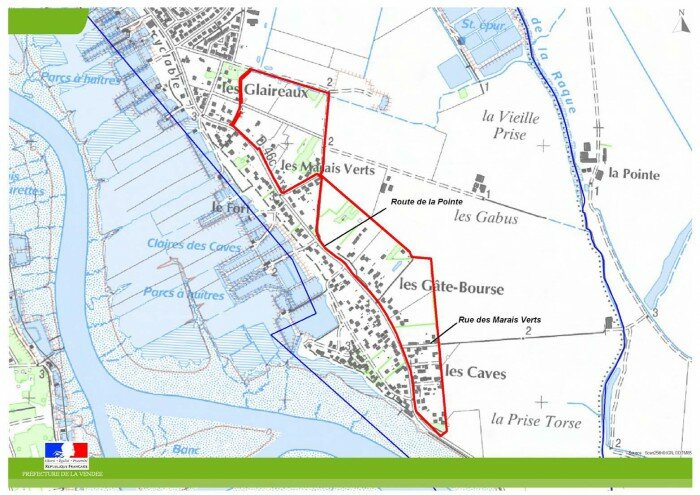 zone noire xynthia secteur les caves vendee 700x495 La liste des zones noires suite à la tempête Xynthia
